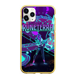Чехол iPhone 11 Pro матовый Legends of Runeterra, цвет: 3D-желтый