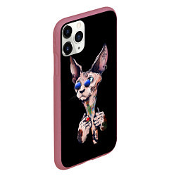 Чехол iPhone 11 Pro матовый Сфинкс, цвет: 3D-малиновый — фото 2