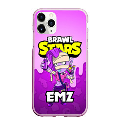 Чехол iPhone 11 Pro матовый BRAWL STARS EMZ, цвет: 3D-розовый