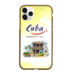 Чехол iPhone 11 Pro матовый Куба, цвет: 3D-коричневый