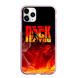 Чехол iPhone 11 Pro матовый Queen - We Will Rock You, цвет: 3D-розовый