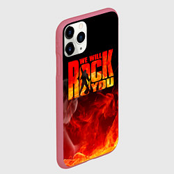Чехол iPhone 11 Pro матовый Queen - We Will Rock You, цвет: 3D-малиновый — фото 2