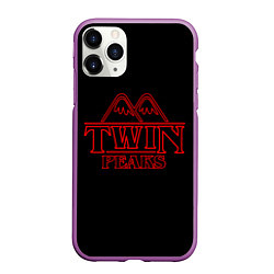 Чехол iPhone 11 Pro матовый Twin Peaks, цвет: 3D-фиолетовый