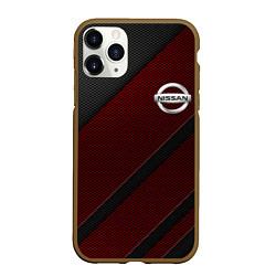 Чехол iPhone 11 Pro матовый Nissan, цвет: 3D-коричневый