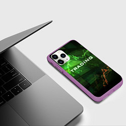 Чехол iPhone 11 Pro матовый Трейдинг 03, цвет: 3D-фиолетовый — фото 2