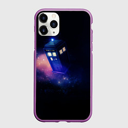 Чехол iPhone 11 Pro матовый TARDIS, цвет: 3D-фиолетовый