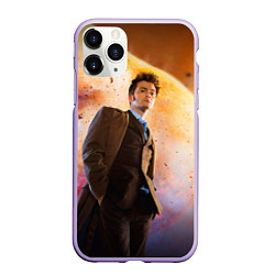 Чехол iPhone 11 Pro матовый DOCTOR WHO, цвет: 3D-светло-сиреневый