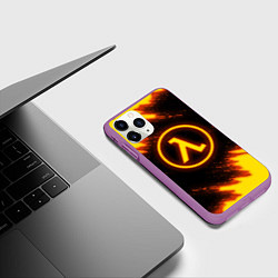 Чехол iPhone 11 Pro матовый HALF-LIFE, цвет: 3D-фиолетовый — фото 2