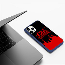 Чехол iPhone 11 Pro матовый Ozzy Osbourne, цвет: 3D-тёмно-синий — фото 2