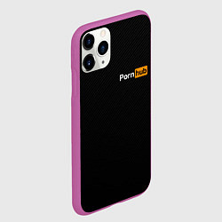 Чехол iPhone 11 Pro матовый PORNHUB, цвет: 3D-фиолетовый — фото 2