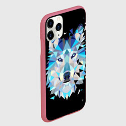 Чехол iPhone 11 Pro матовый Волк, цвет: 3D-малиновый — фото 2