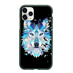 Чехол iPhone 11 Pro матовый Волк, цвет: 3D-темно-зеленый