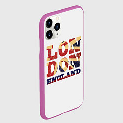 Чехол iPhone 11 Pro матовый London, цвет: 3D-фиолетовый — фото 2