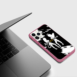 Чехол iPhone 11 Pro матовый Brazzers, цвет: 3D-малиновый — фото 2