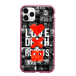 Чехол iPhone 11 Pro матовый LOVE DEATH ROBOTS LDR, цвет: 3D-малиновый