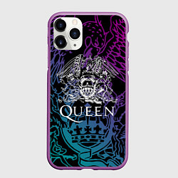 Чехол iPhone 11 Pro матовый QUEEN, цвет: 3D-фиолетовый