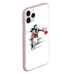 Чехол iPhone 11 Pro матовый Мухаммед Али, цвет: 3D-розовый — фото 2