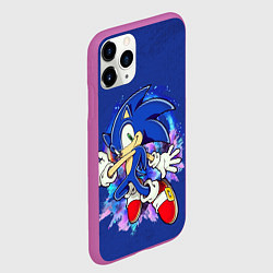 Чехол iPhone 11 Pro матовый Sonic, цвет: 3D-фиолетовый — фото 2