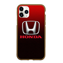 Чехол iPhone 11 Pro матовый HONDA, цвет: 3D-коричневый