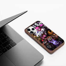Чехол iPhone 11 Pro матовый Five Nights At Freddy's, цвет: 3D-коричневый — фото 2