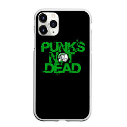 Чехол iPhone 11 Pro матовый Punks Not Dead, цвет: 3D-белый