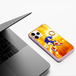 Чехол iPhone 11 Pro матовый Sonic, цвет: 3D-розовый — фото 2