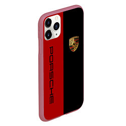 Чехол iPhone 11 Pro матовый PORSCHE, цвет: 3D-малиновый — фото 2