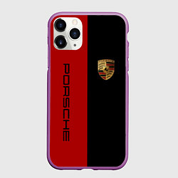 Чехол iPhone 11 Pro матовый PORSCHE, цвет: 3D-фиолетовый
