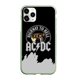 Чехол iPhone 11 Pro матовый ACDC, цвет: 3D-салатовый