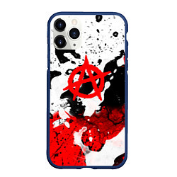 Чехол iPhone 11 Pro матовый АНАРХИЯ, цвет: 3D-тёмно-синий