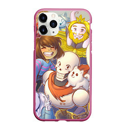 Чехол iPhone 11 Pro матовый UNDERTALE, цвет: 3D-малиновый