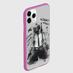 Чехол iPhone 11 Pro матовый PUBG, цвет: 3D-фиолетовый — фото 2