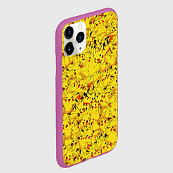 Чехол iPhone 11 Pro матовый Пикачу, цвет: 3D-фиолетовый — фото 2