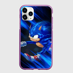 Чехол iPhone 11 Pro матовый SONIC, цвет: 3D-фиолетовый