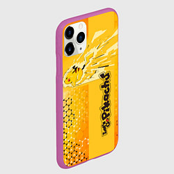 Чехол iPhone 11 Pro матовый Pikachu, цвет: 3D-фиолетовый — фото 2