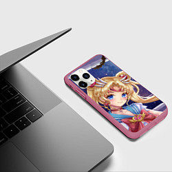 Чехол iPhone 11 Pro матовый SAILOR MOON, цвет: 3D-малиновый — фото 2