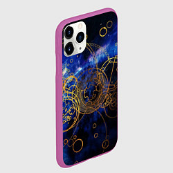 Чехол iPhone 11 Pro матовый Space Geometry, цвет: 3D-фиолетовый — фото 2