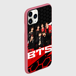 Чехол iPhone 11 Pro матовый BTS, цвет: 3D-малиновый — фото 2