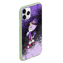 Чехол iPhone 11 Pro матовый SONIC Blaze the Cat, цвет: 3D-салатовый — фото 2