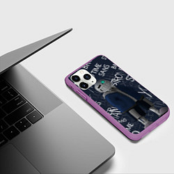Чехол iPhone 11 Pro матовый UNDERTALE, цвет: 3D-фиолетовый — фото 2