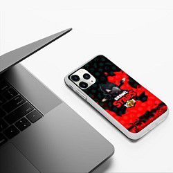 Чехол iPhone 11 Pro матовый BRAWL STARS:CROW, цвет: 3D-белый — фото 2