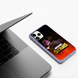 Чехол iPhone 11 Pro матовый Brawl stars Mortis Мортис, цвет: 3D-светло-сиреневый — фото 2