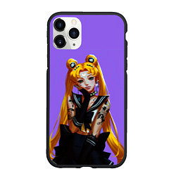 Чехол iPhone 11 Pro матовый SAILOR MOON, цвет: 3D-черный