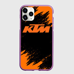 Чехол iPhone 11 Pro матовый KTM, цвет: 3D-фиолетовый