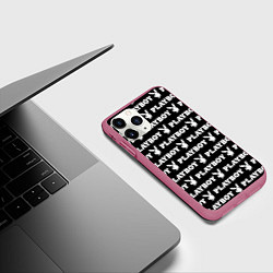 Чехол iPhone 11 Pro матовый PLAYBOY, цвет: 3D-малиновый — фото 2