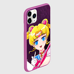Чехол iPhone 11 Pro матовый Sailor Moon, цвет: 3D-фиолетовый — фото 2