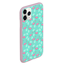 Чехол iPhone 11 Pro матовый Flamingo, цвет: 3D-розовый — фото 2