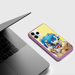 Чехол iPhone 11 Pro матовый SONIC, цвет: 3D-фиолетовый — фото 2