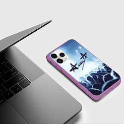 Чехол iPhone 11 Pro матовый Алиса, цвет: 3D-фиолетовый — фото 2