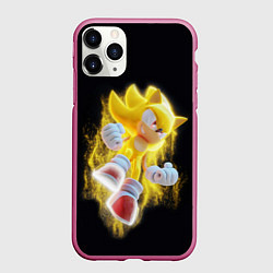 Чехол iPhone 11 Pro матовый Sonic, цвет: 3D-малиновый